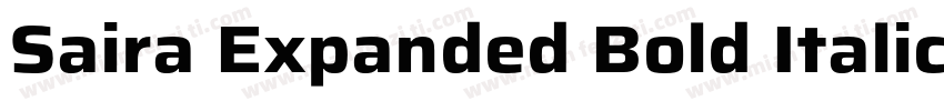 Saira Expanded Bold Italic字体转换
